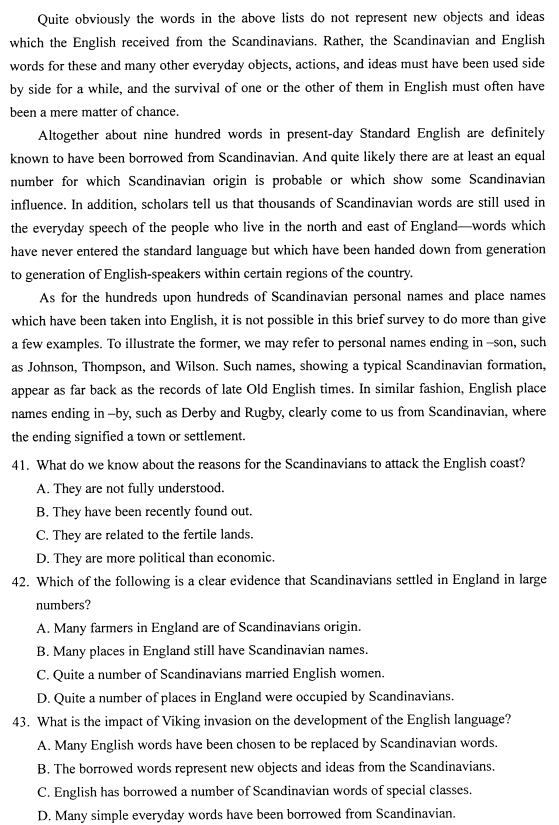 2021年4月自考00795综合英语(二)真题与答案